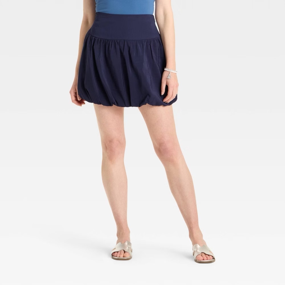 A New Day Women's Mini Bubble Skirt Navy 2